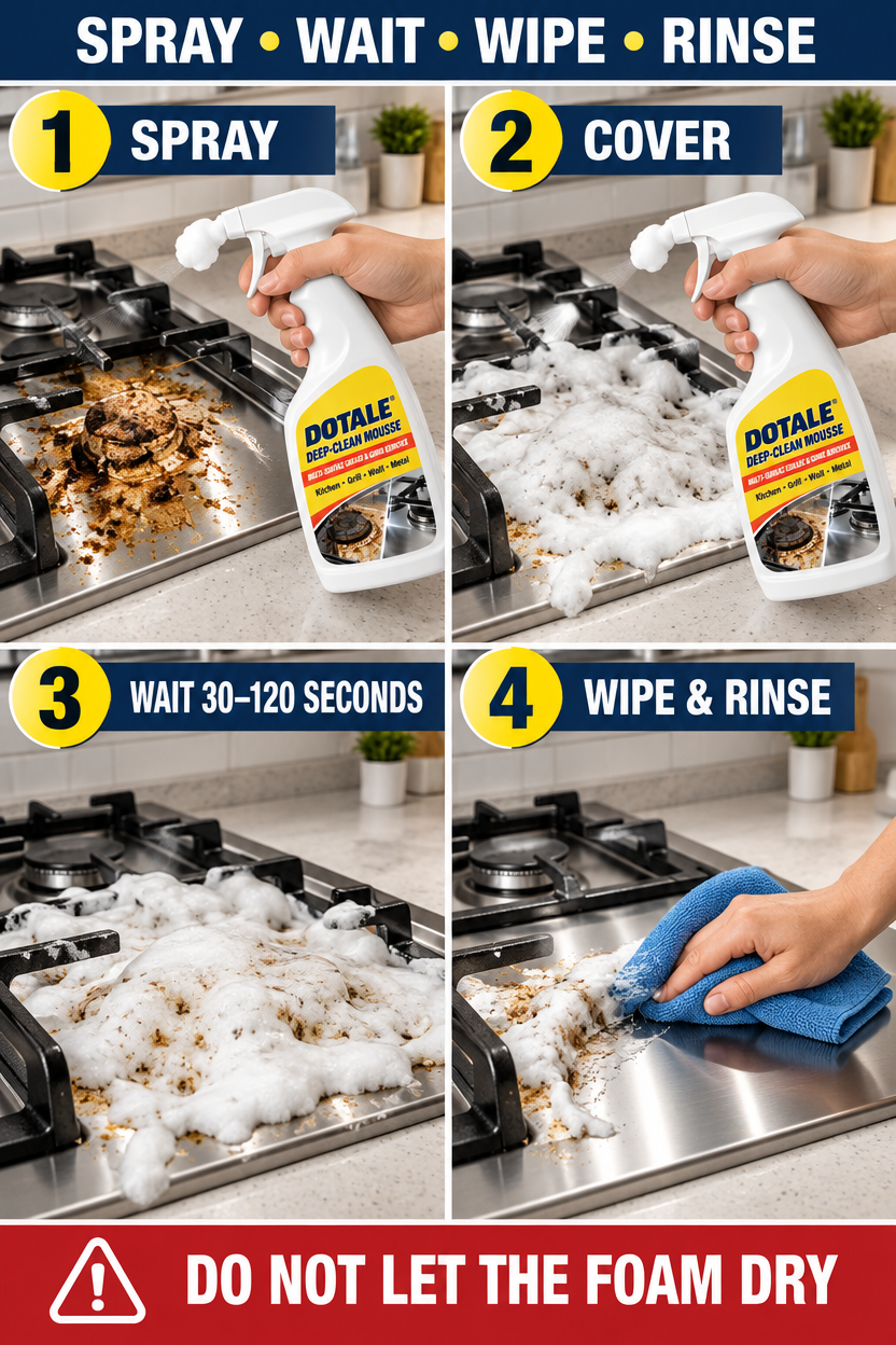 DOTALE® foam for walls bathroom and everyday stains