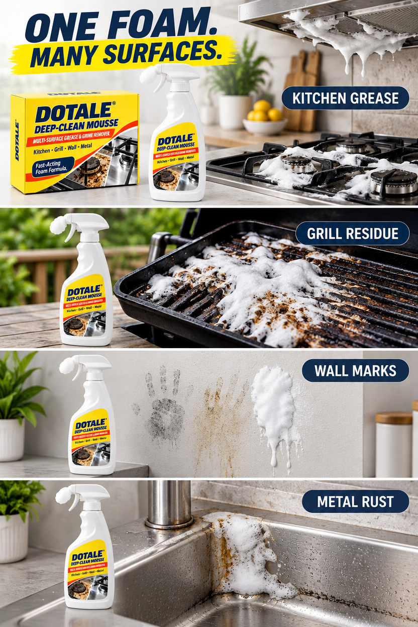 DOTALE® foam lifting rust marks from compatible metal surfaces